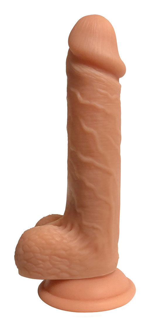 Easy Rider 7 Inch Dual Density Dildo With Balls -  Light