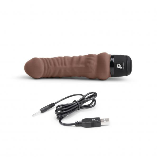 Electric Eel Powercock 6in Vibrator - Dark Brown