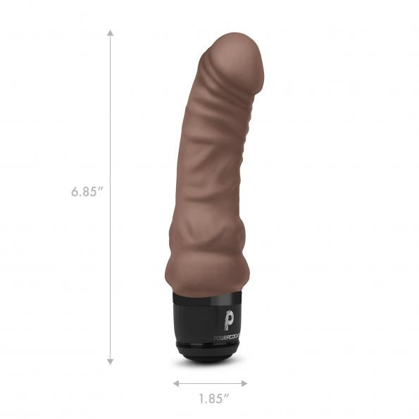 Electric Eel Powercock 6in Vibrator - Dark Brown