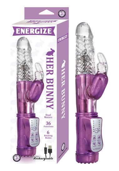 Energize Her Bunny 1 Rabbit Vibrator Purple