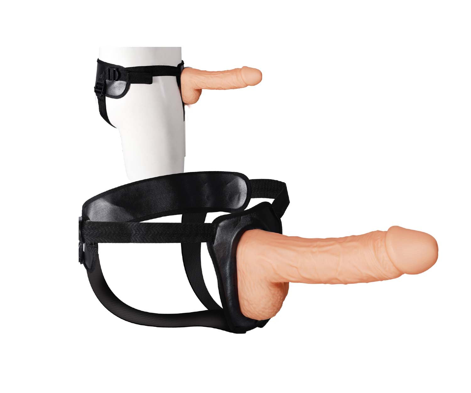 Erection Assistant  8.5 in. Dildo with Hollow Strap-On - White