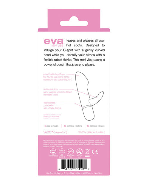 Eva Mini G-Spot Vibrator by Savvy Co. Make Me Blush Pink