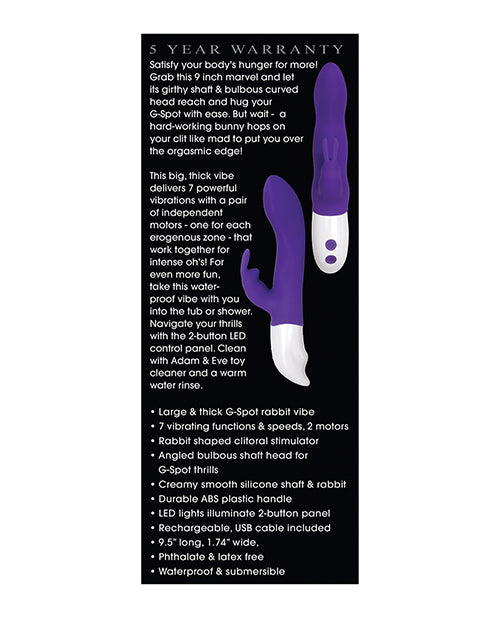 Eve's Big Love Rechargeable Rabbit Vibrator by Adam & Eve