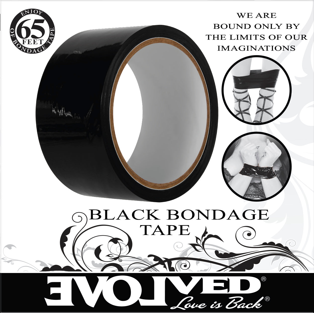 Evolved Bondage Tape 65 Ft Black