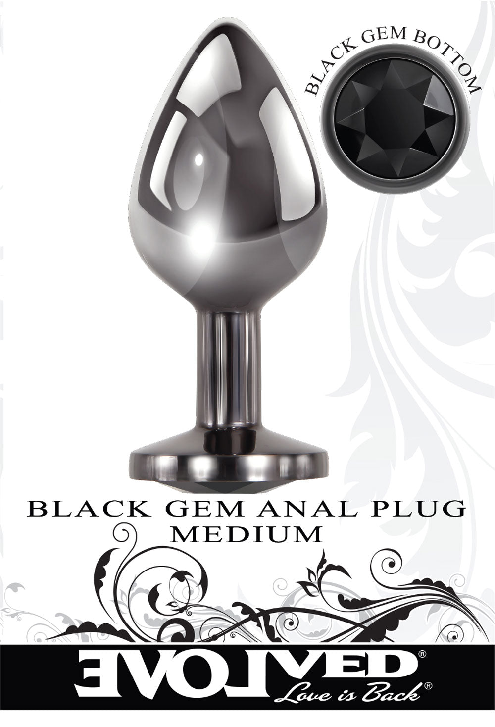 Evolved Gem Black Anal Plug Small