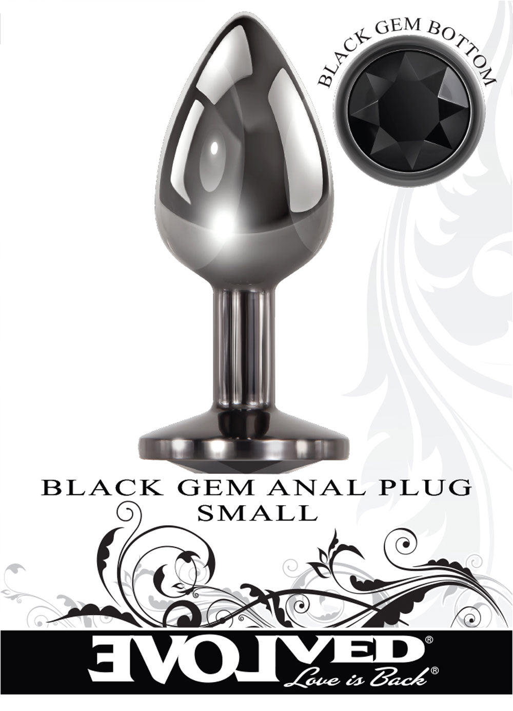 Evolved Gem Black Anal Plug Small Small