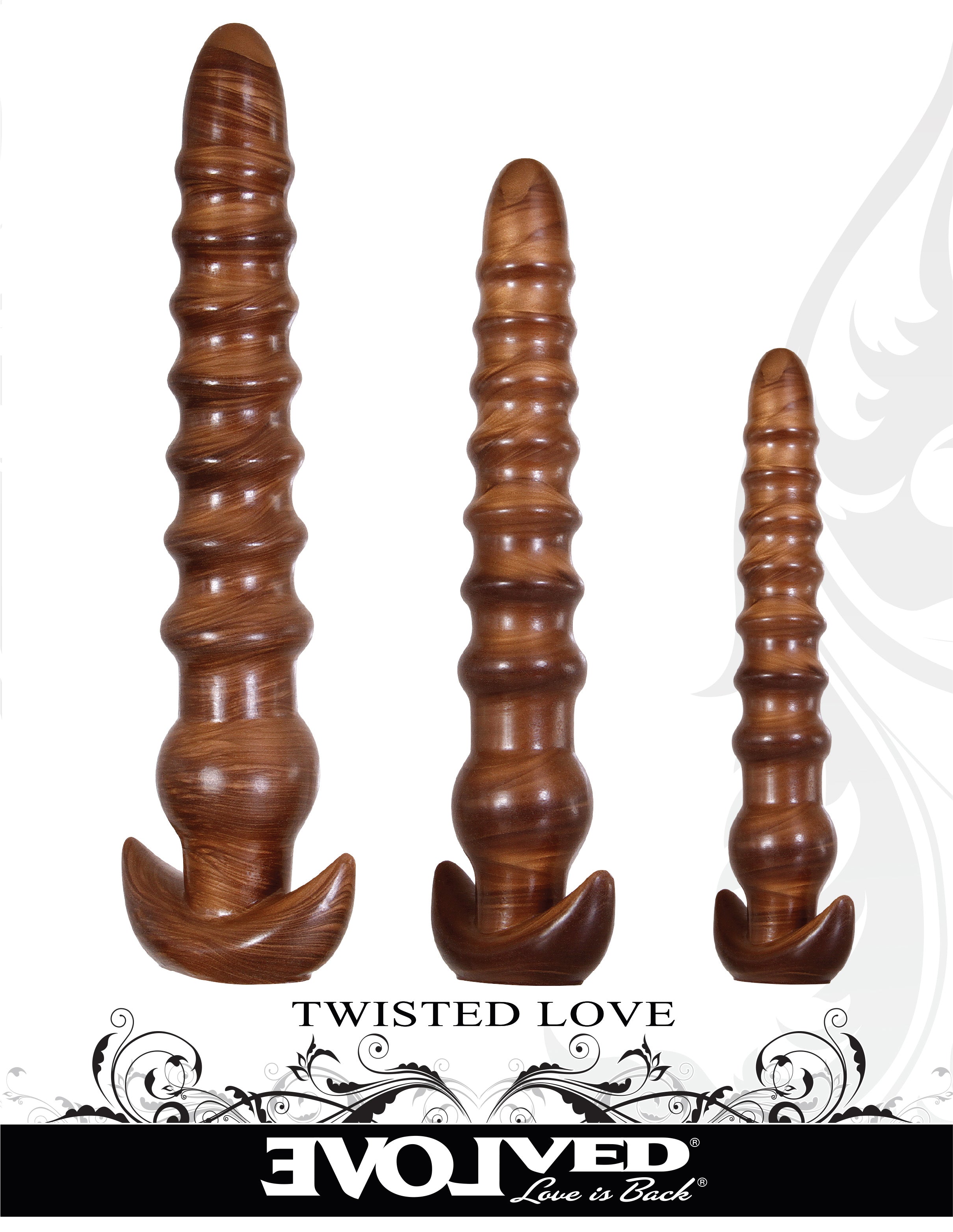 Evolved Twisted Love 3 Pc Plug Set - Gold