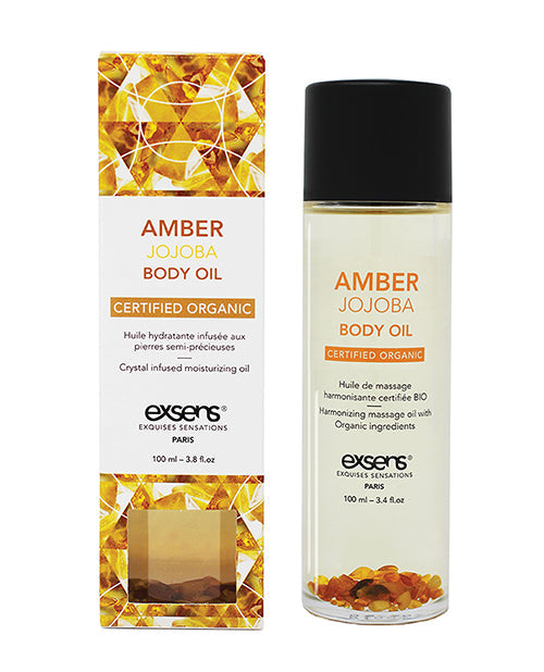 Exsens Organic Body Oil W/stones - 100 Ml Amber Jojoba