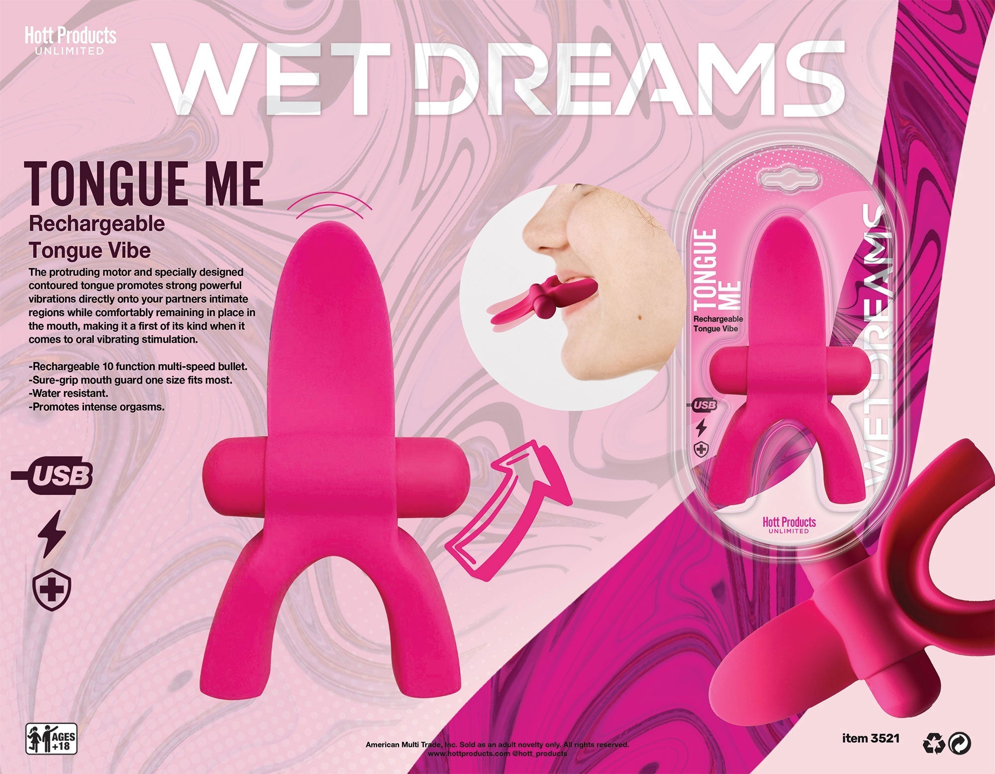 Extreme Pleasure Tongue Vibe - Pink