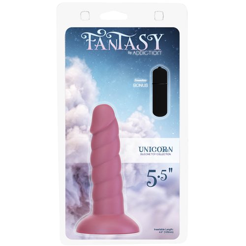 Fantasy Addiction 5.5in Unicorn Pink W/ Bullet Vibrator