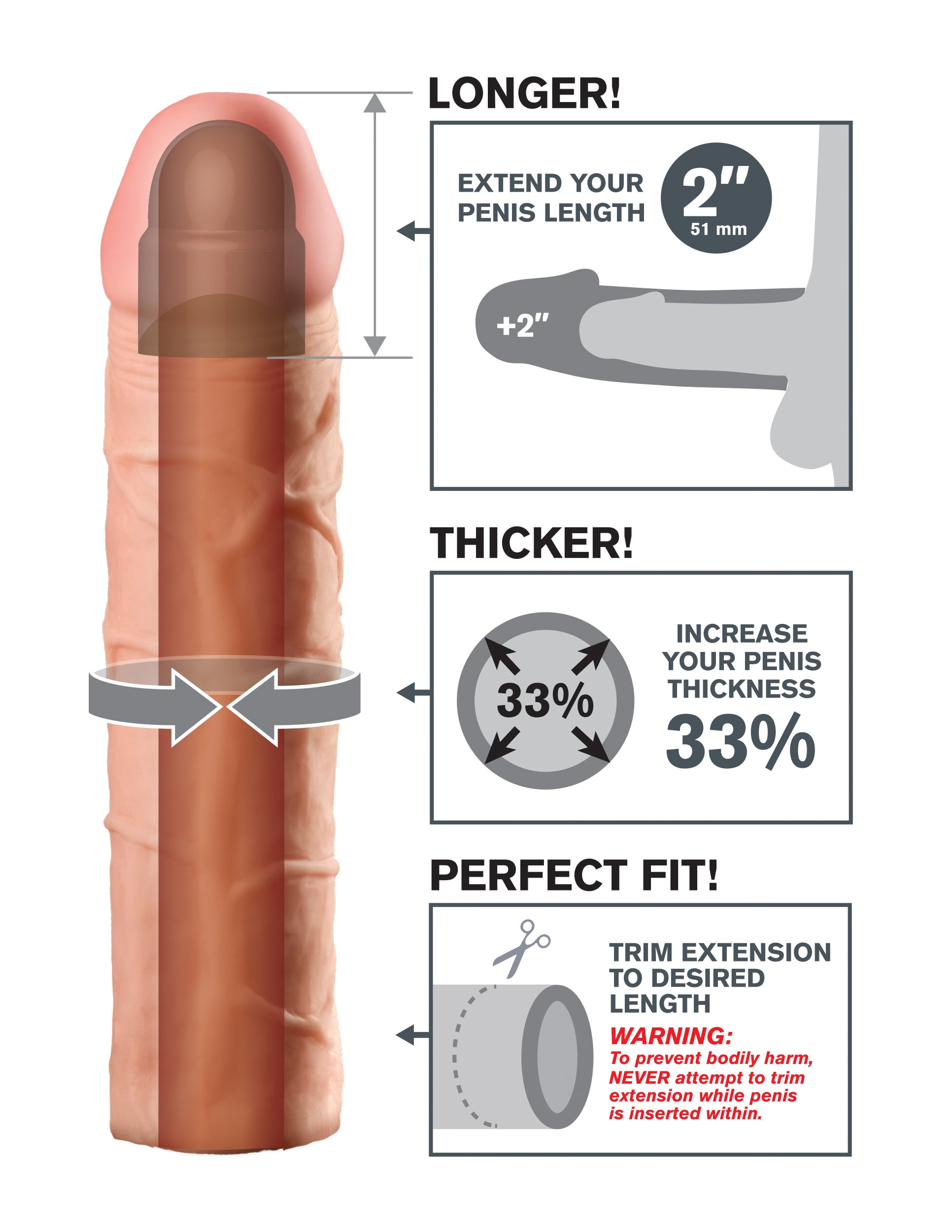 Fantasy X-Tension Perfect 3-Inch Extension 2"