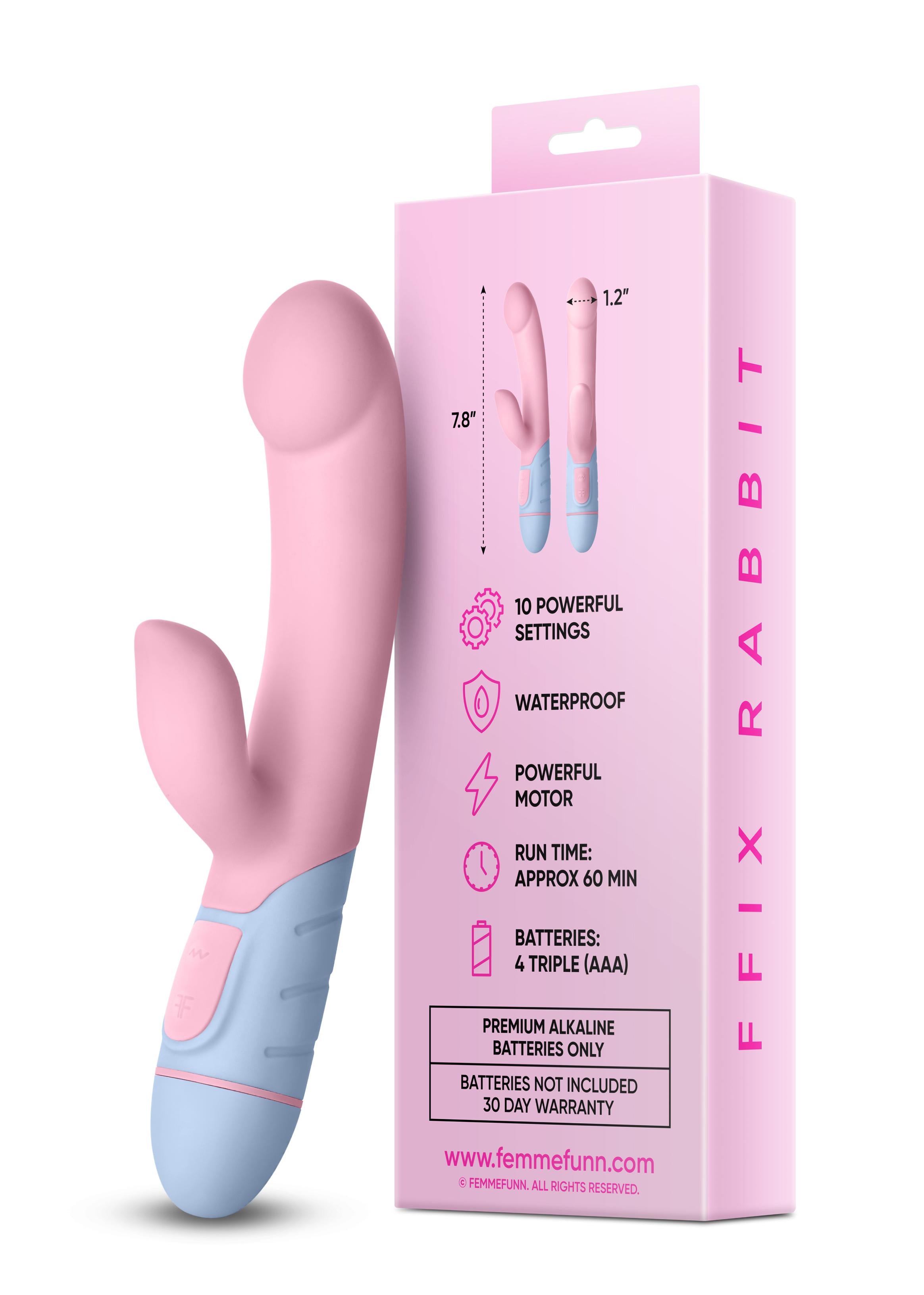 Femme Funn Rabbit - Light Pink Vibrator