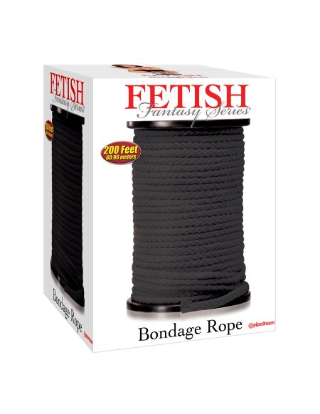 Fetish Fantasy Bondage Rope Black 200 Feet