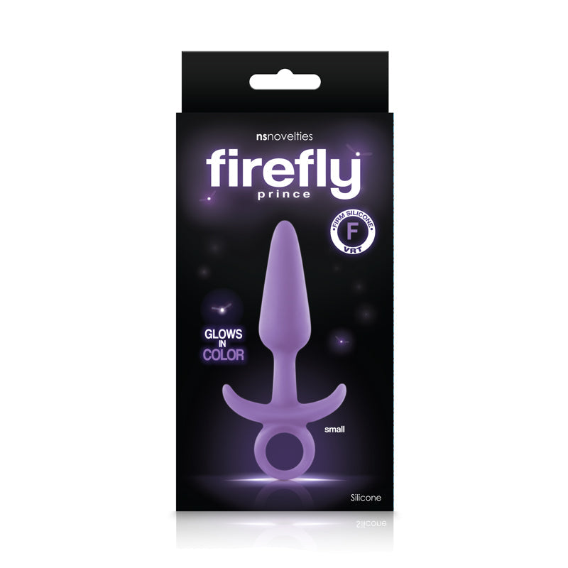 Firefly Prince Glow-in-the-dark Silicone Anal Plug - Purple Purple / Small
