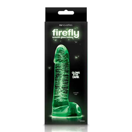 Firefly Smooth Glass Ballsey 4 in. Dildo Clear