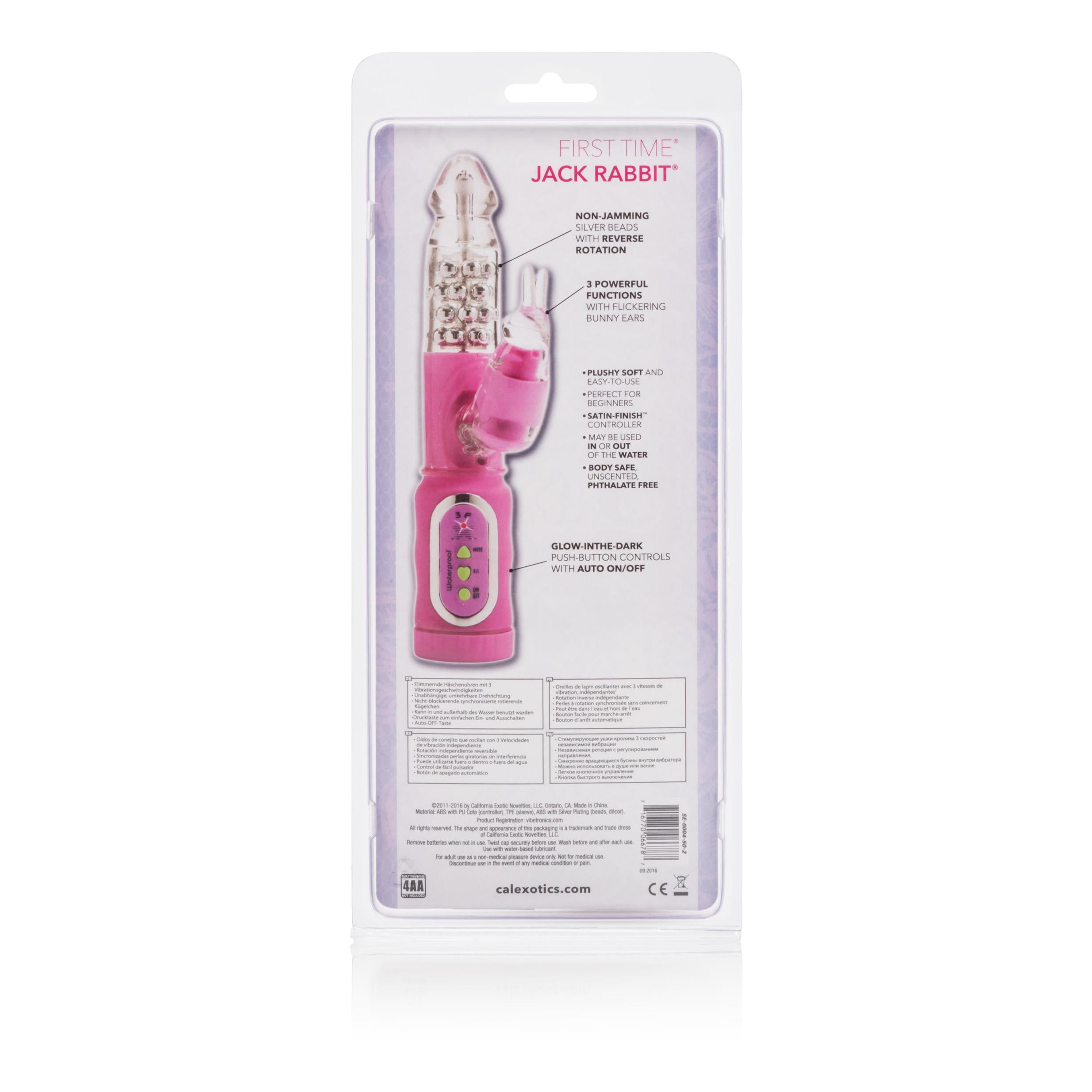 First Time Jack Rabbit Vibrator - CalExotics Pink