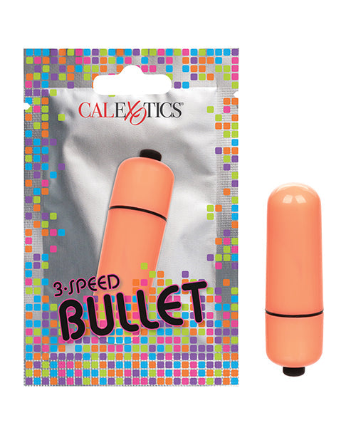 Foil Pack 3 Speed Bullet Vibrator - Pack Of 24 Orange