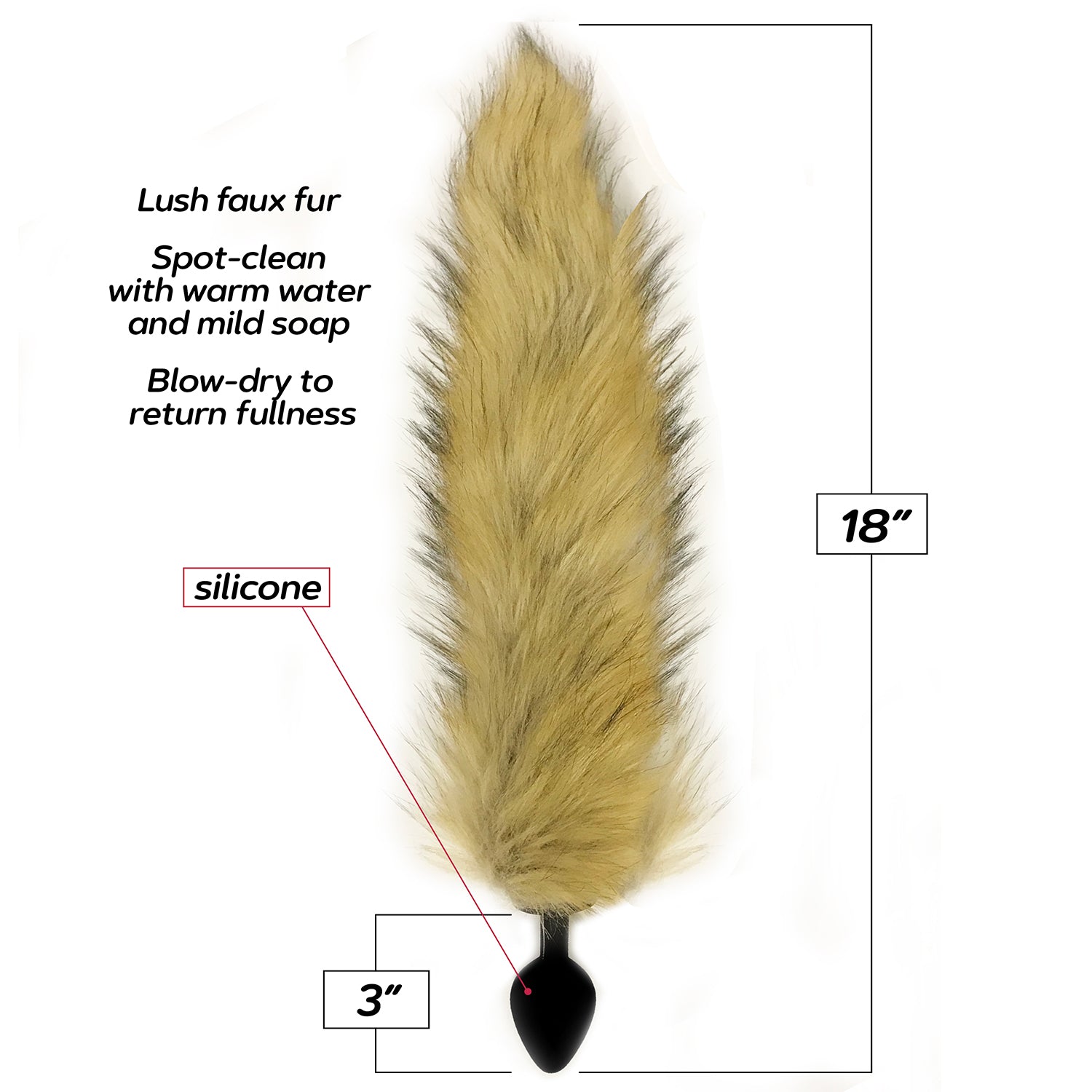 Foxy Fox Tail Silicone Butt Plug