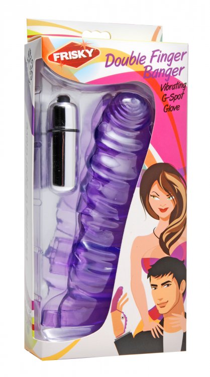 Frisky Double Finger Banger Vibrating G-Spot Vibrator Glove