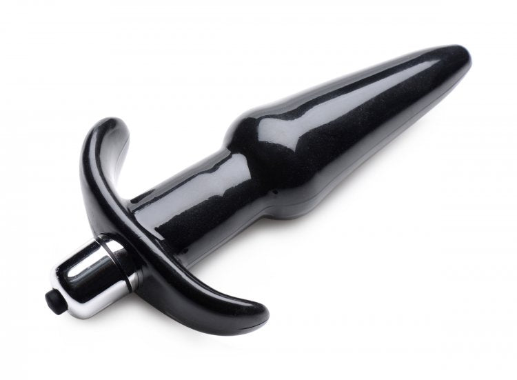 Frisky Thrilling Noir Smooth Vibrating Anal Plug Black