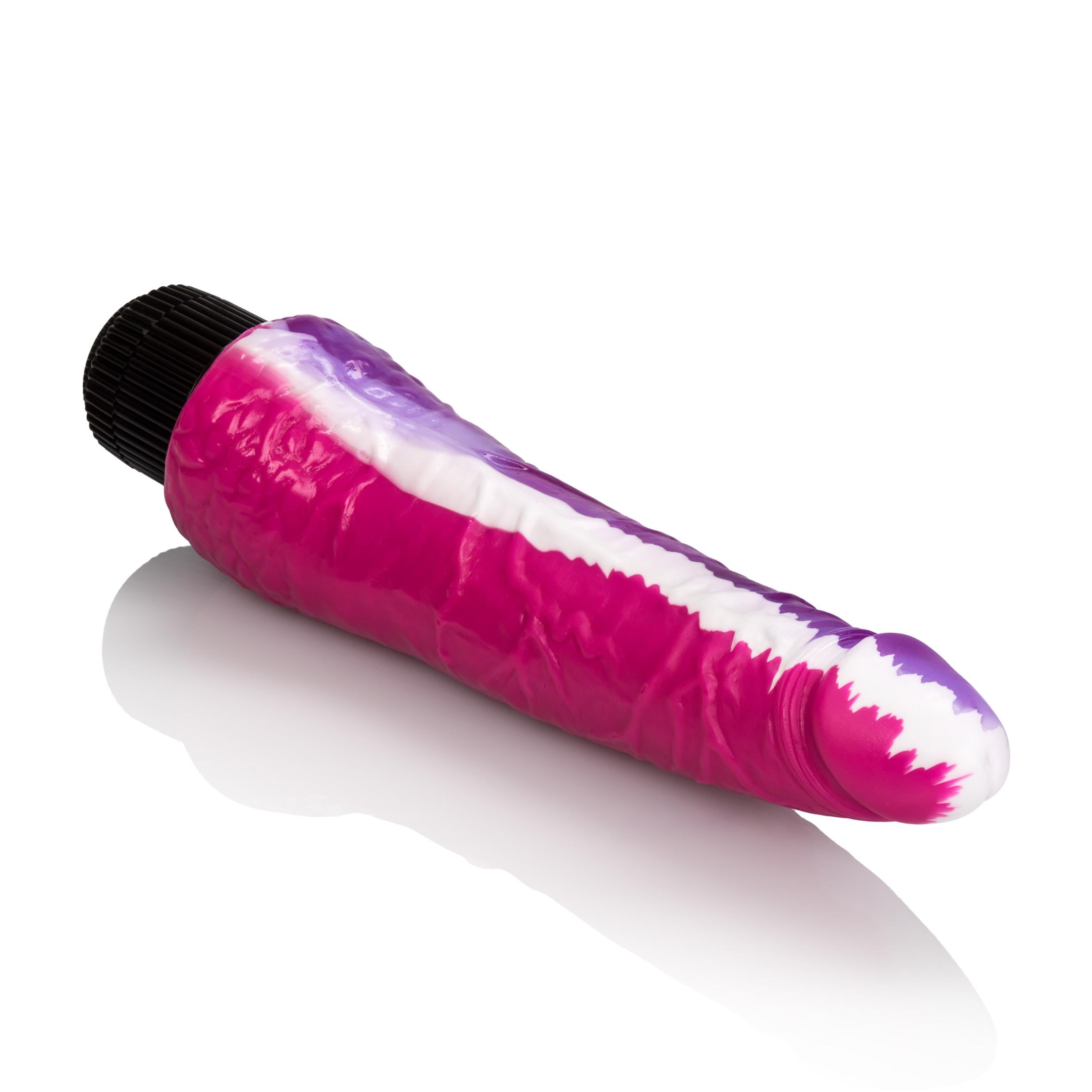 Funky Jelly Vibrator 7.5 Inches - Pink/purple 7.5"