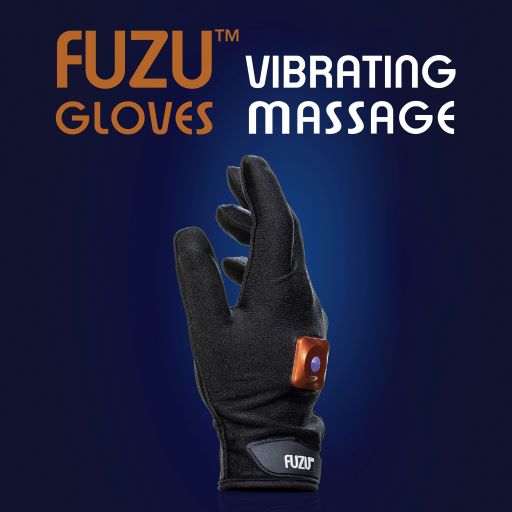 Fuzu Vibrating Massage Glove Right Hand Black