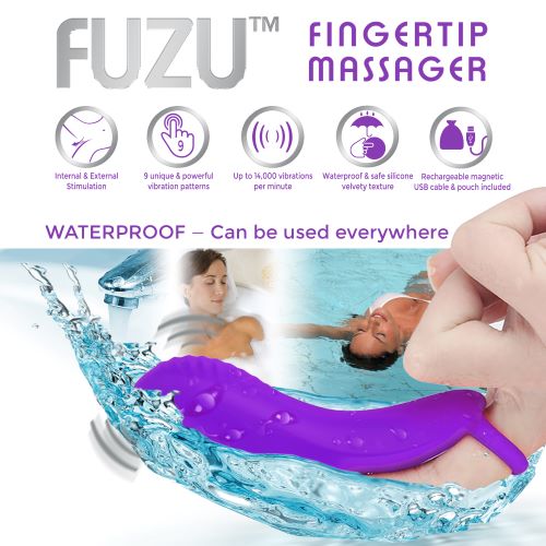 Fuzu Vibrating Rechargeable Fingertip Massager Purple