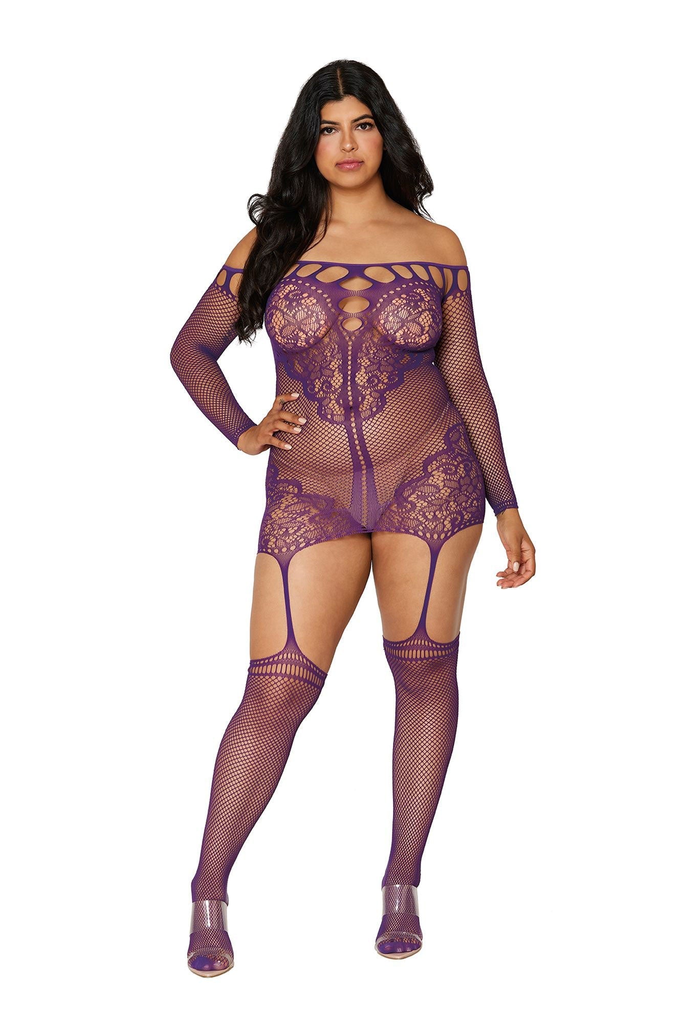 Garter Dress - Size Aubergine / Queen Size