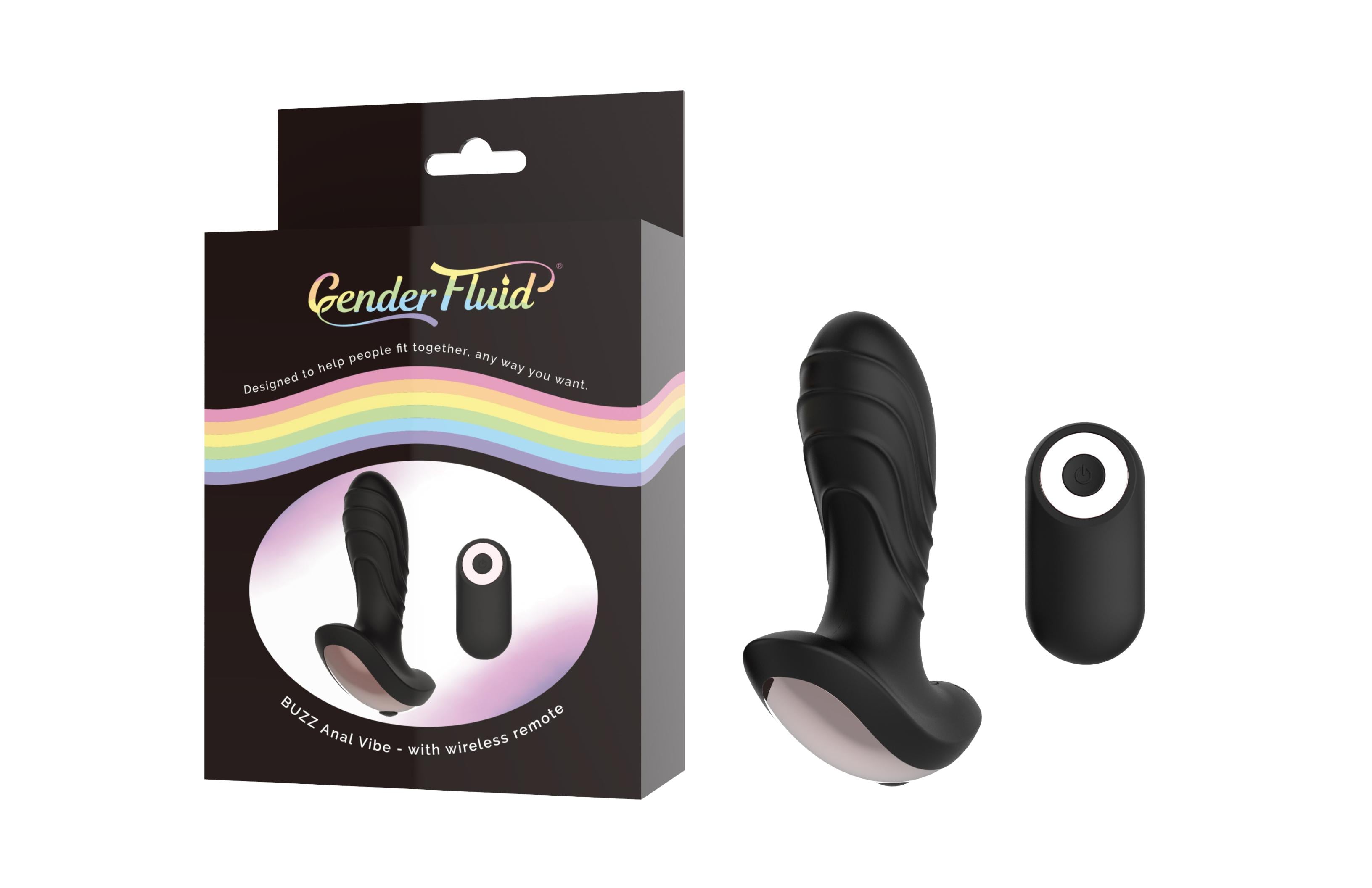 Gender Fluid Buzz Anal Vibrator - Black