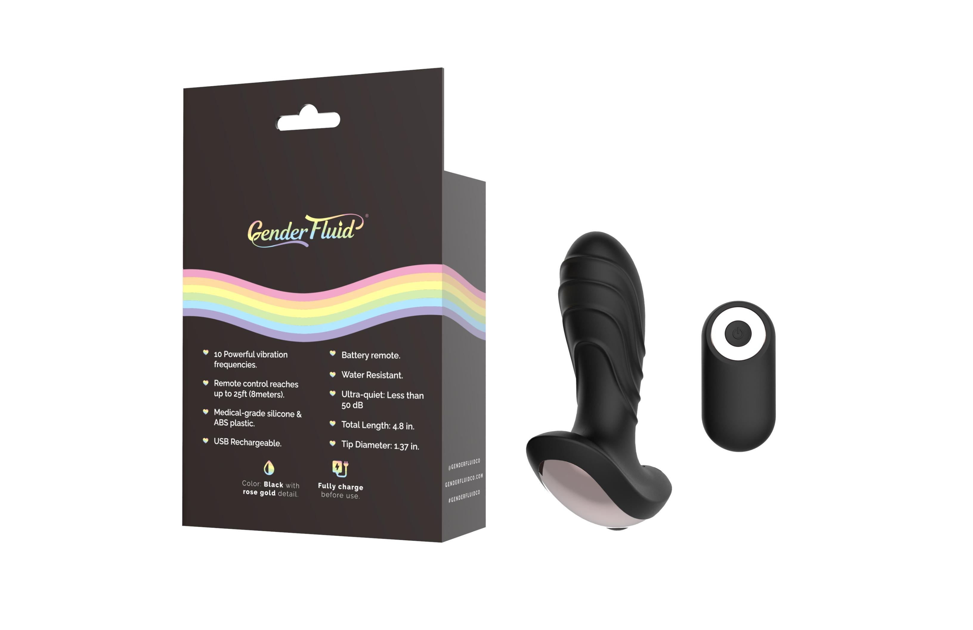 Gender Fluid Buzz Anal Vibrator - Black