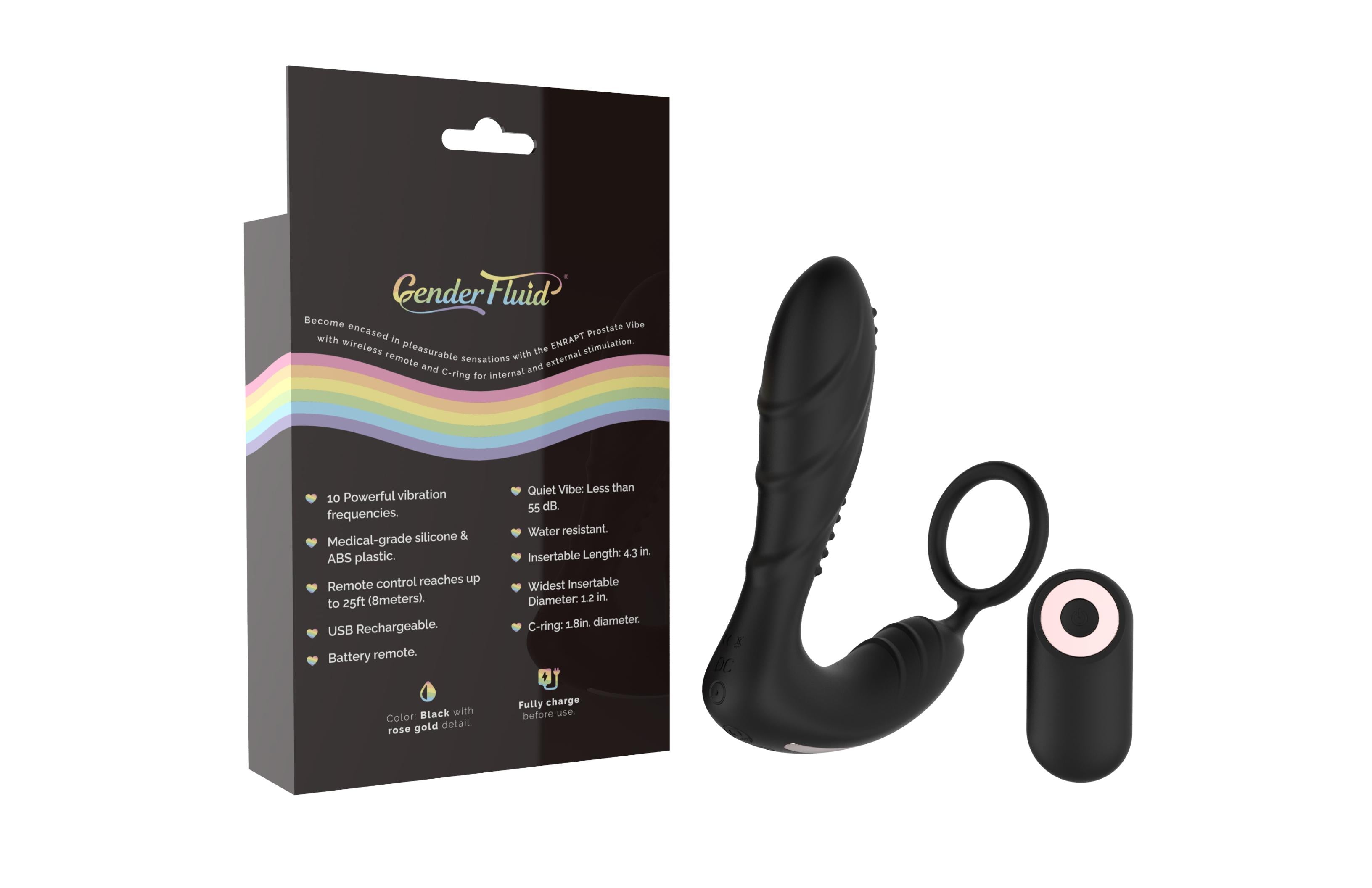 Gender Fluid Enrapt Prostate Vibrator - Black