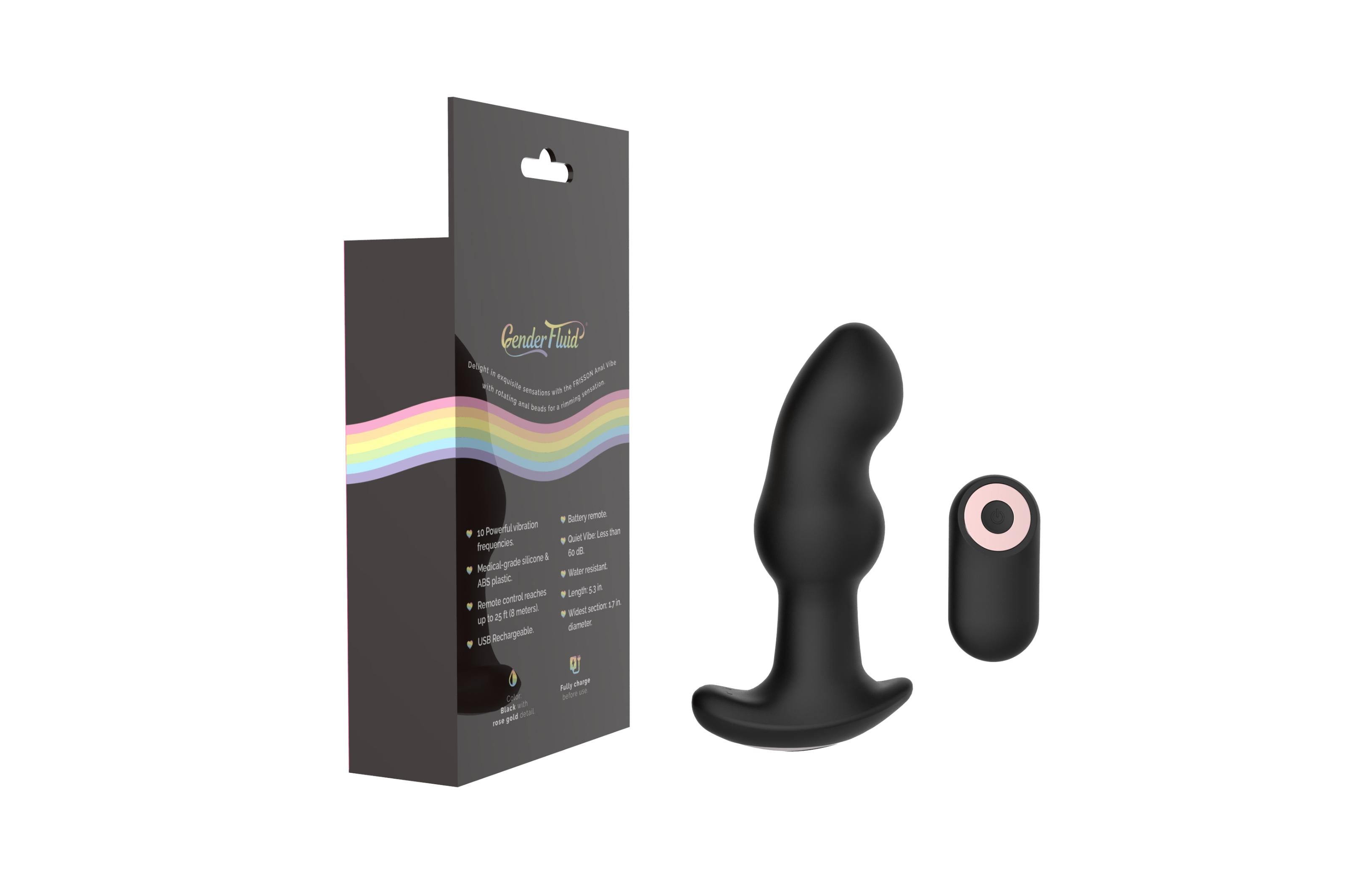 Gender Fluid Frisson Anal Vibrator - Black