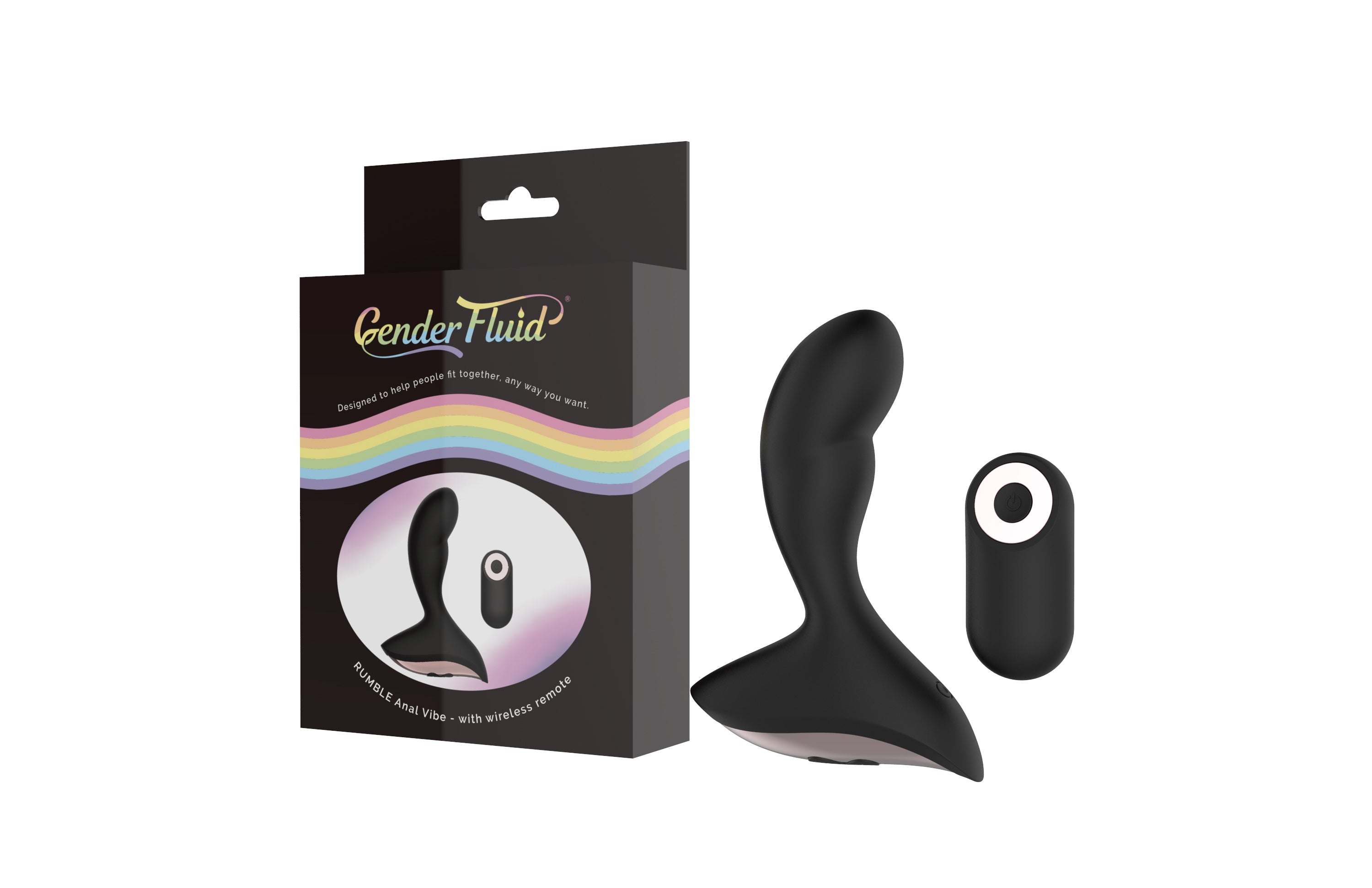 Gender Fluid Rumble Anal Vibrator - Black