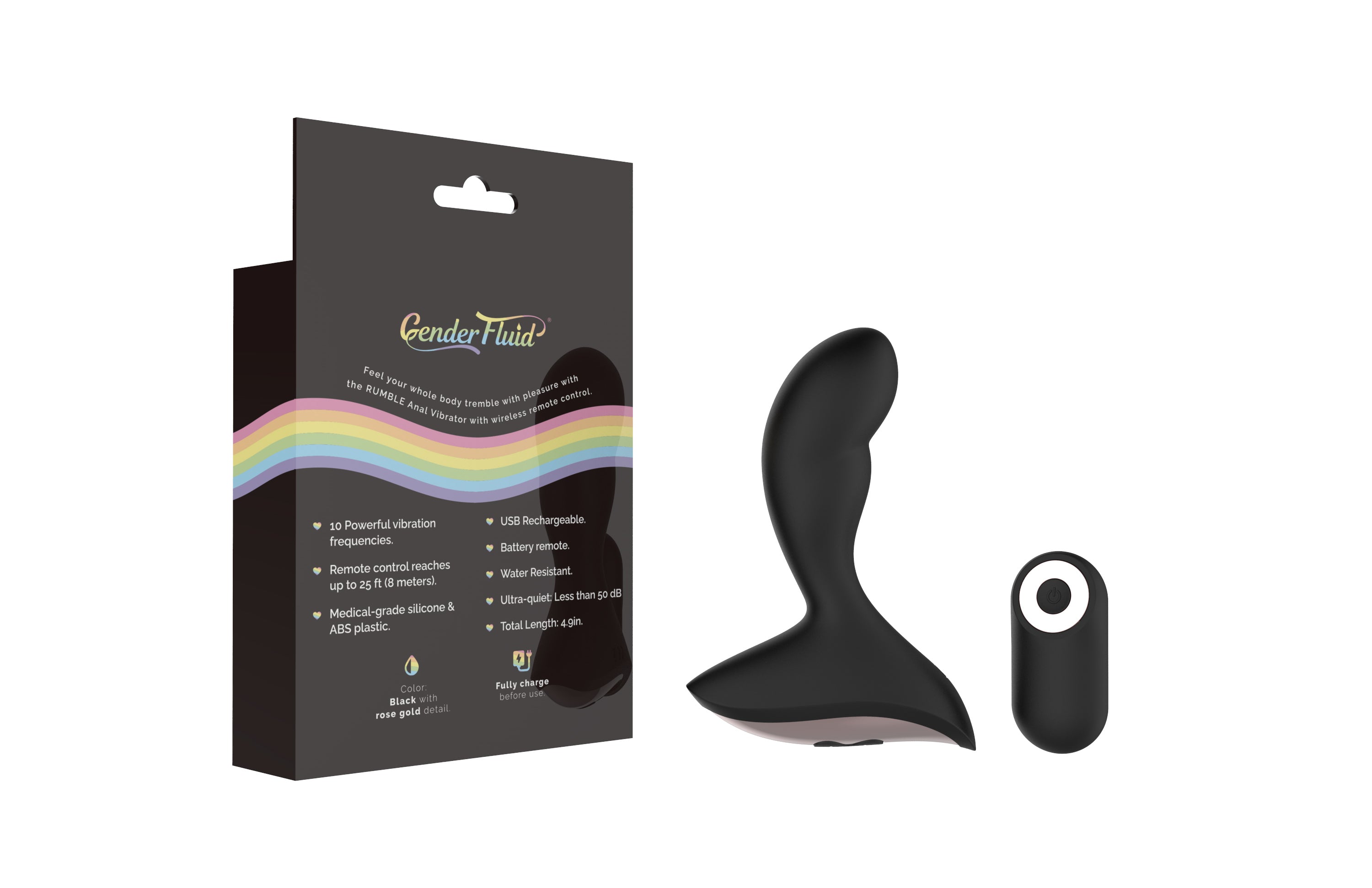 Gender Fluid Rumble Anal Vibrator - Black