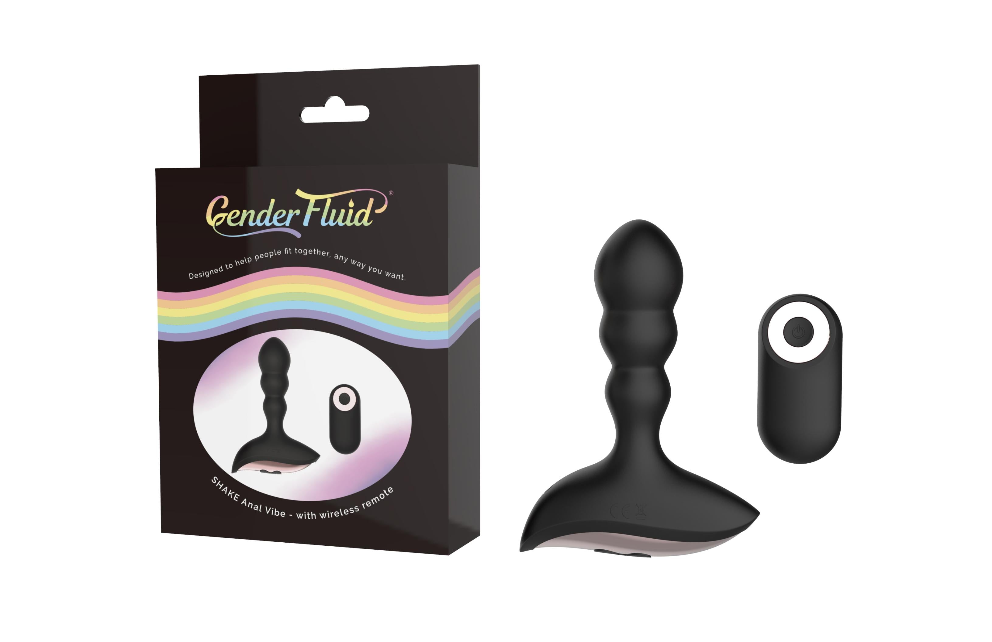 Gender Fluid Shake Anal Vibrator - Black