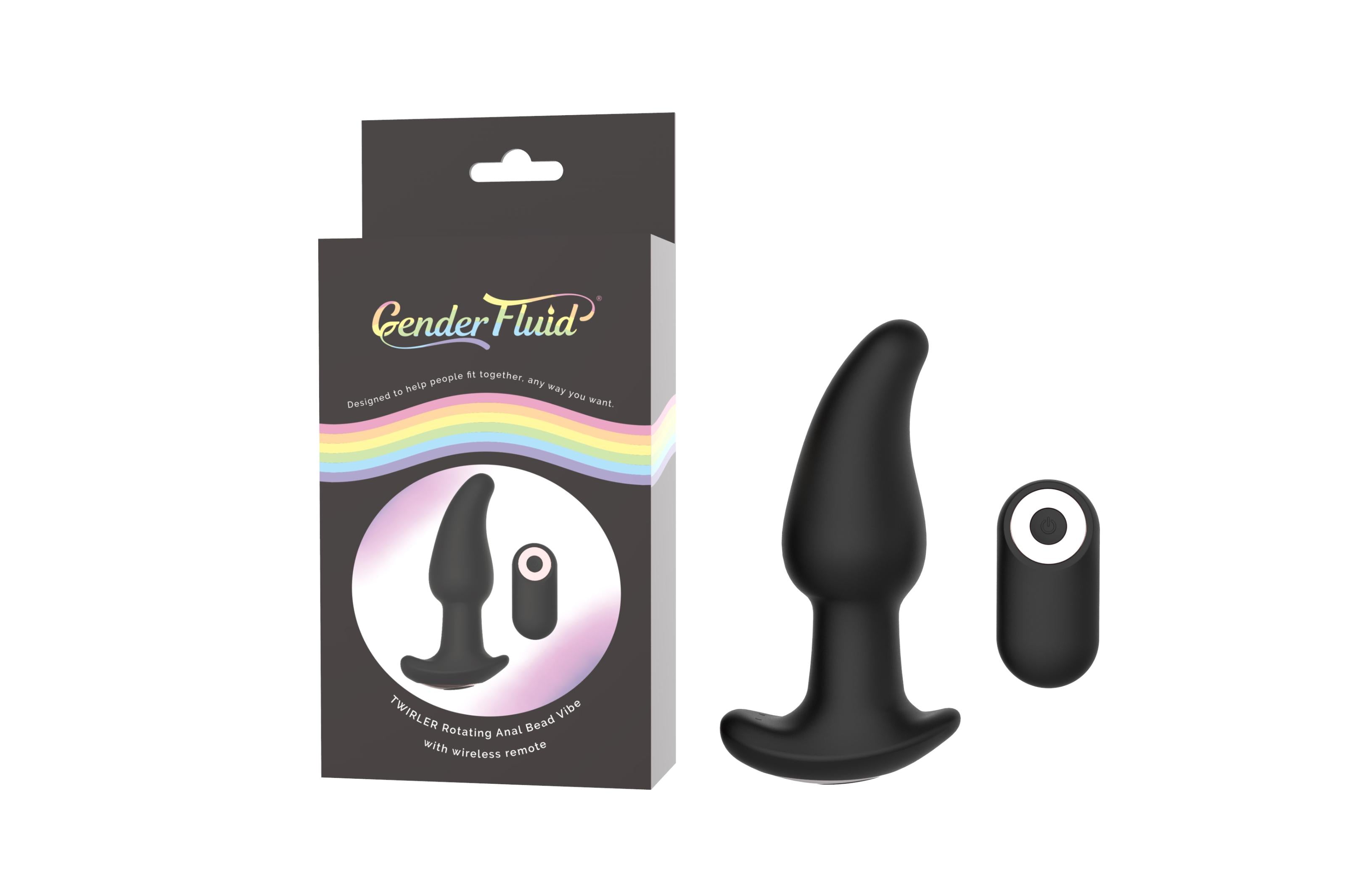 Gender Fluid Twirler Anal Vibrator - Black