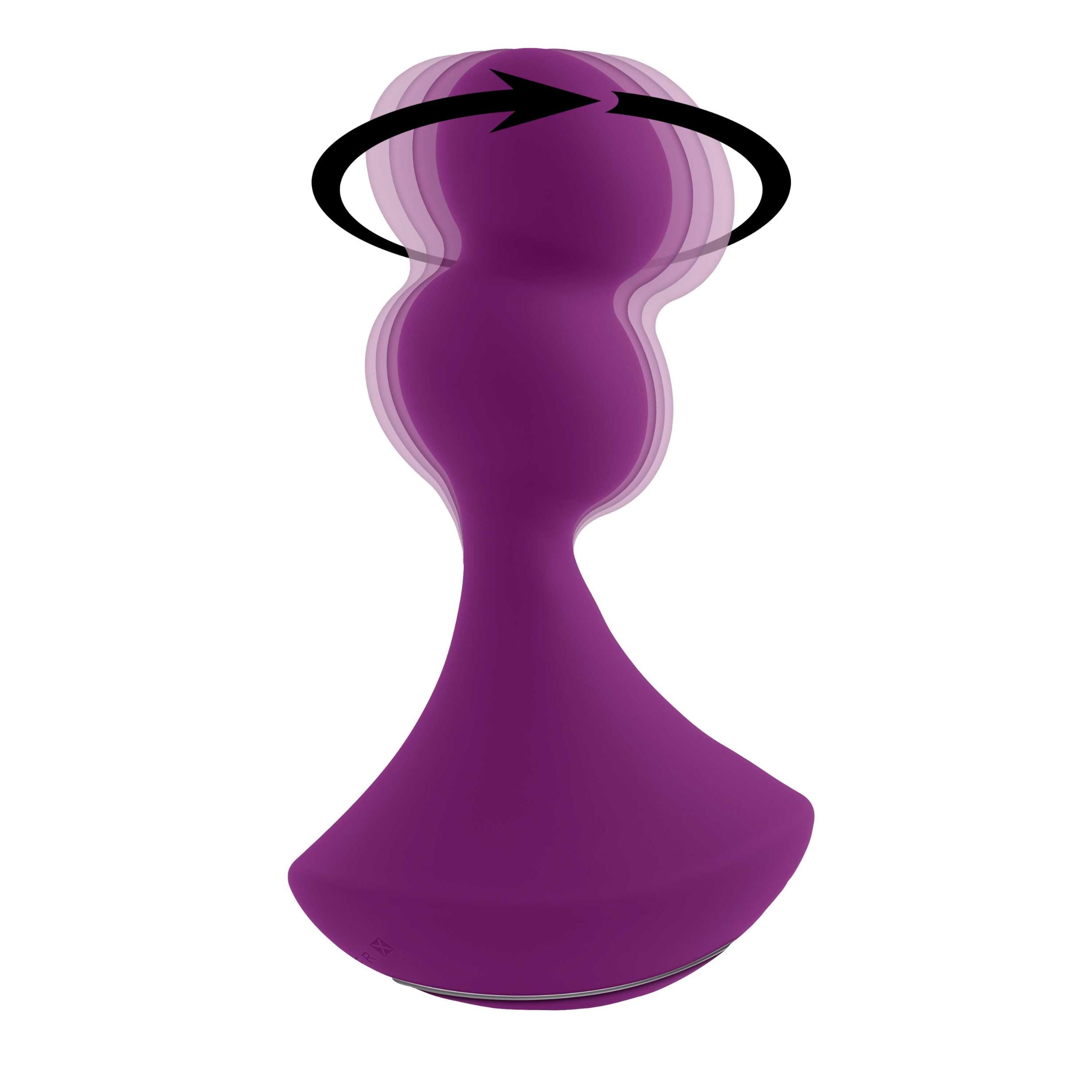 Gender X Ball Game Rechargeable Rotating Silicone Vibrator - Purple