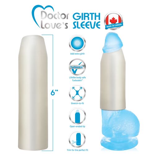 Girth Sleeve Extra Girth Translucent 7in Trim-to-fit 2 inch