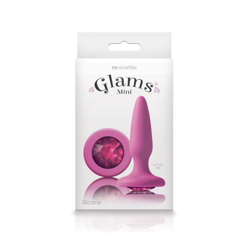 Glams Mini Pink Gem Butt Plug Pink