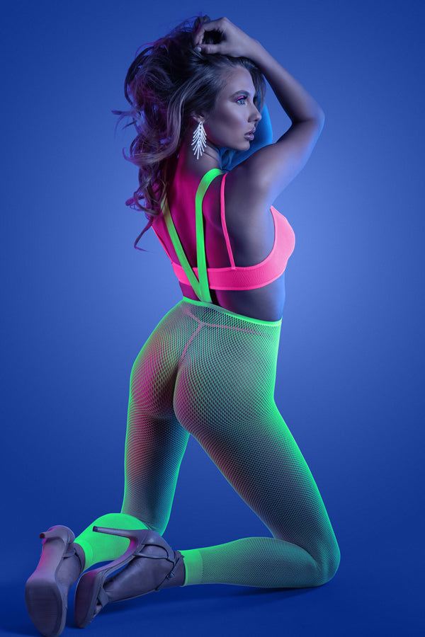 Glow Come Alive 3pc Seamless Set Neon Green & Pink