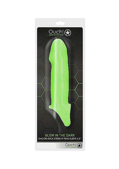 Glow Smooth Thick Stretchy Penis Sleeve Glow In The Dark