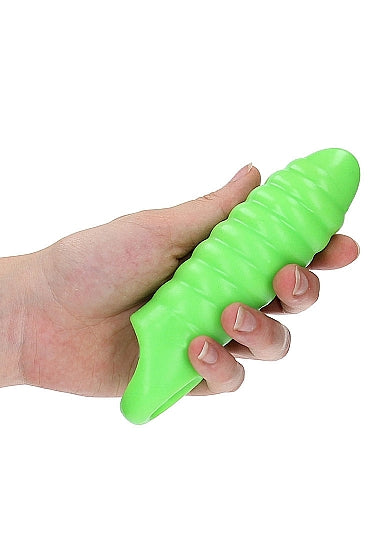 Glow Swirl Thick Stretchy Penis Sleeve Glow In The Dark