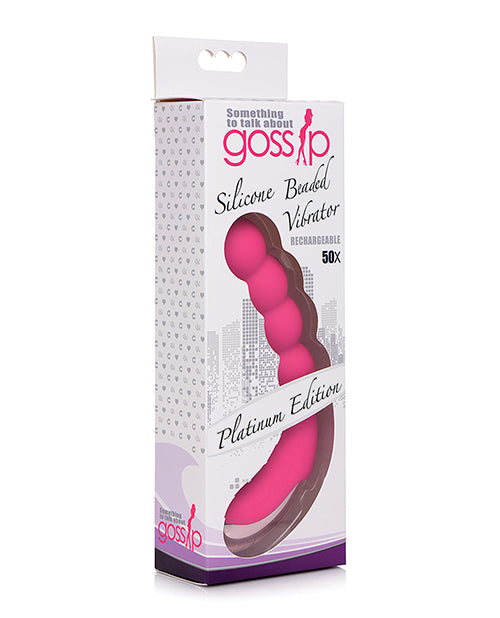 Gossip Silicone Beaded G-Spot Rechargeable Vibrator Magenta