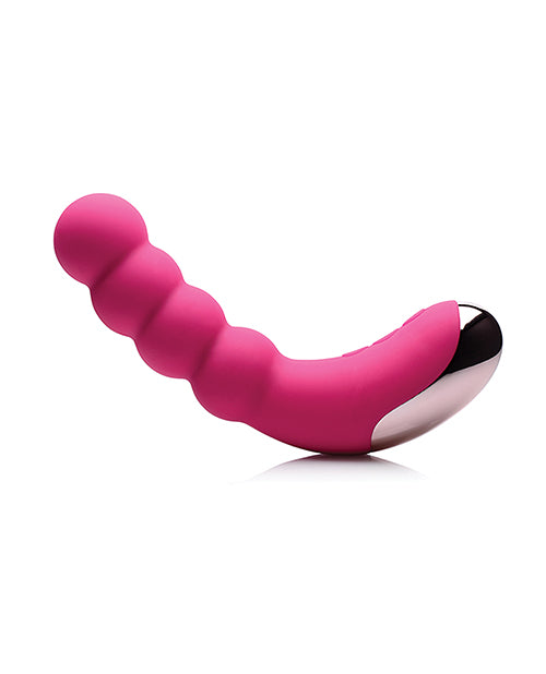 Gossip Silicone Beaded G-Spot Rechargeable Vibrator Magenta