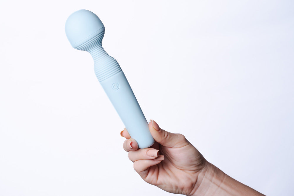 Grace Bendable Vibrating Wand Teal Rechargeable