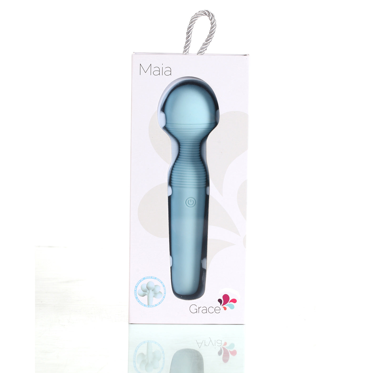 Grace Bendable Vibrating Wand Teal Rechargeable