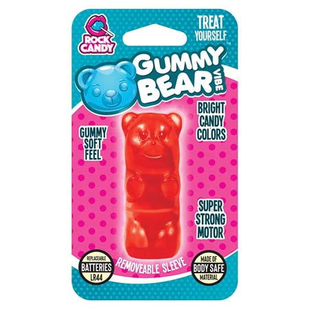Gummy Bear Vibe Blister Pocket-sized Clit Vibrator -  Red