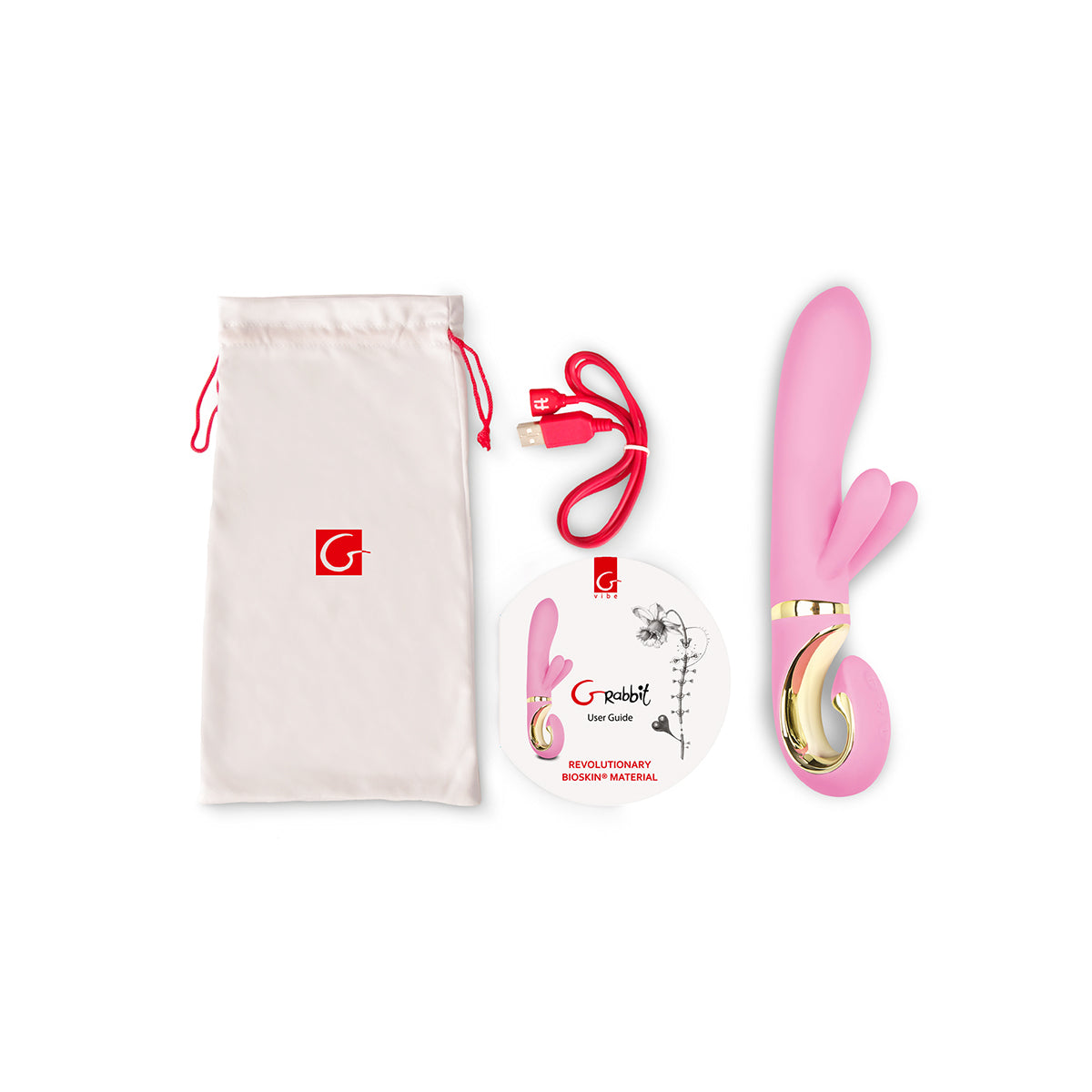 Gvibe Grabbit: Dual Stimulator in Candy Pink