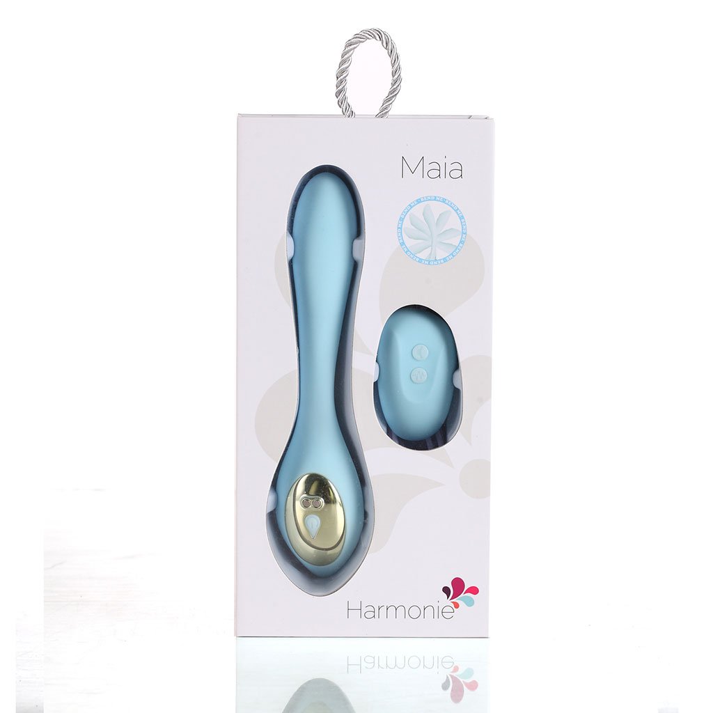 Harmonie Teal Bendable Dual Vibrator W/ Remote Control