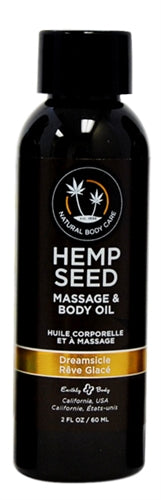 Hemp Seed Massage Oil - - Fl. Oz. Dreamsicle / 2 Fl. Oz